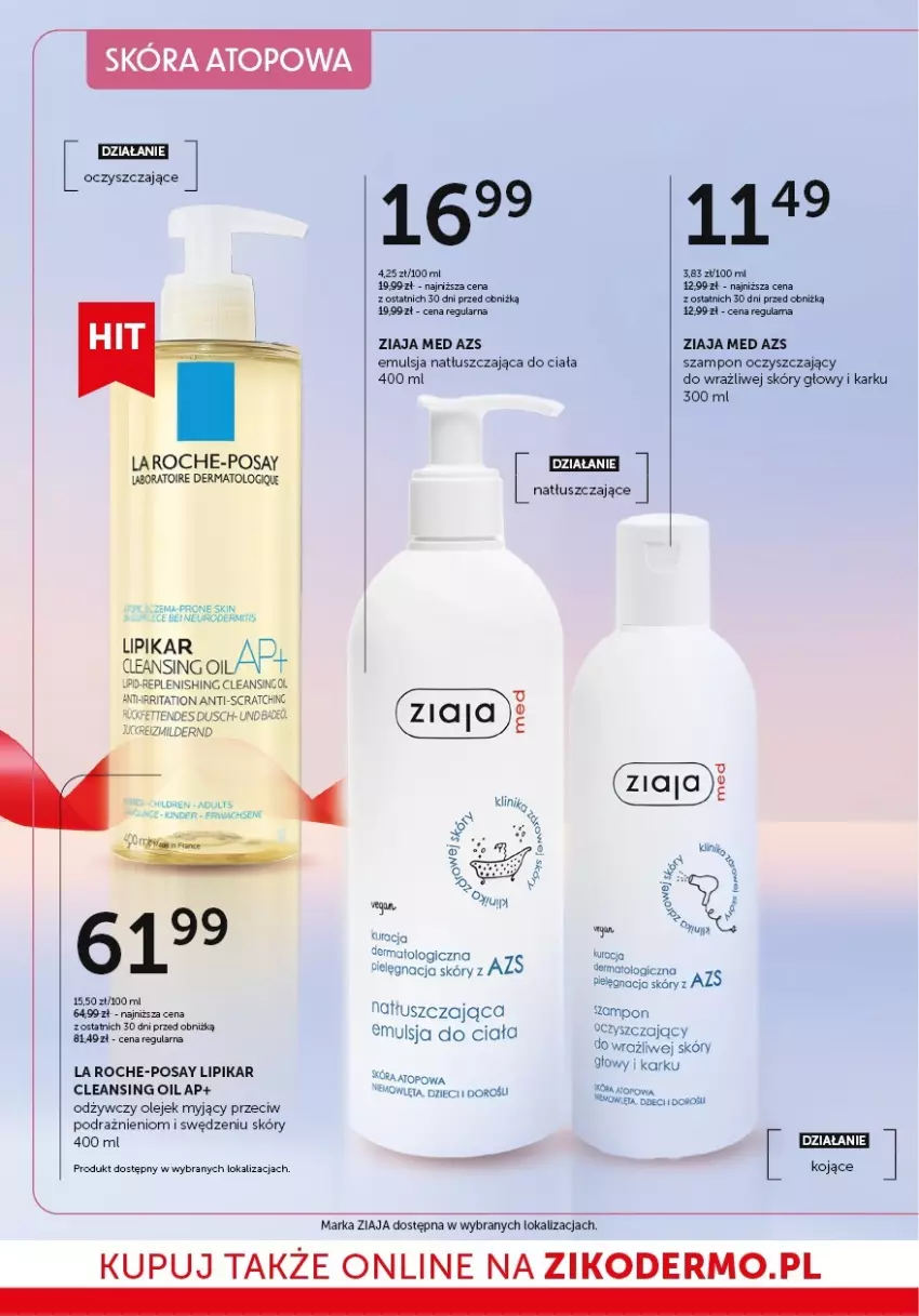 Gazetka promocyjna Ziko - Gazetka Ziko Dermo - ważna 15.01 do 28.01.2026 - strona 20 - produkty: Dzieci, Emulsja, La Roche-Posay, Lipikar, Olej, Ser, Szampon, Top, Ziaja