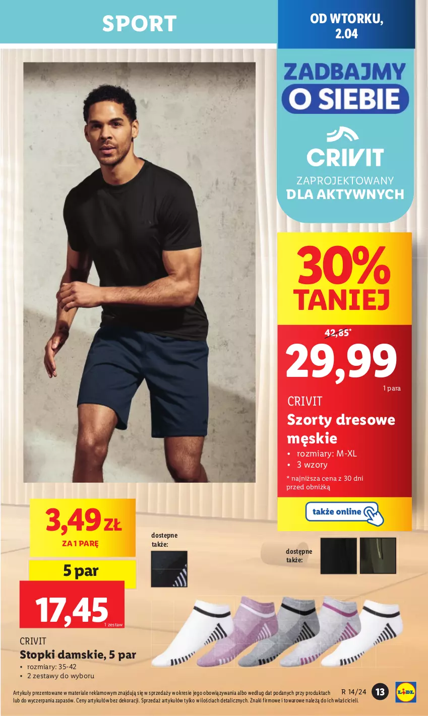 Gazetka promocyjna Lidl - GAZETKA - ważna 02.04 do 06.04.2024 - strona 15 - produkty: Dres, Por, Sport, Szorty, Top