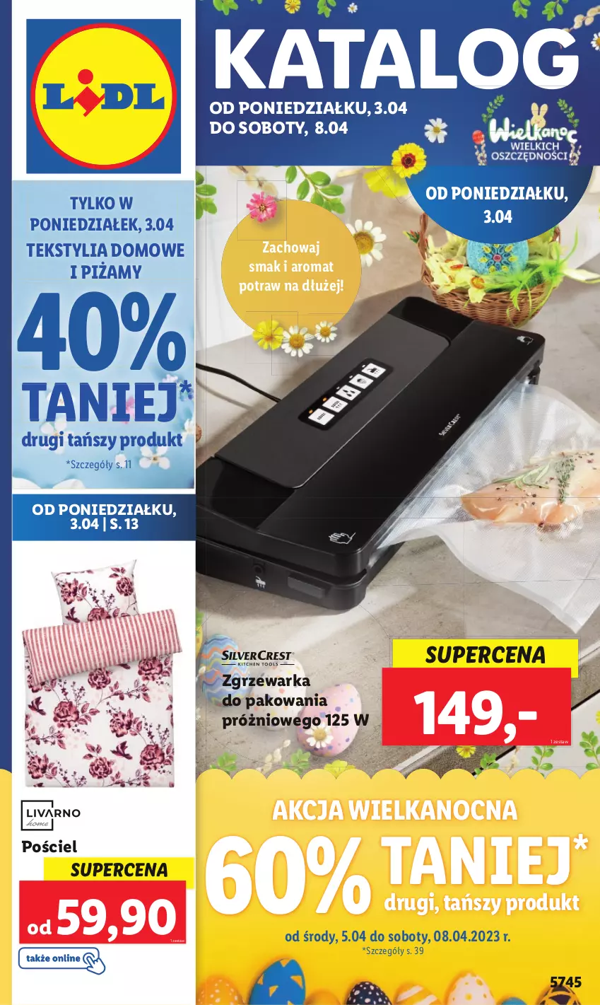 Gazetka promocyjna Lidl - GAZETKA - ważna 03.04 do 08.04.2023 - strona 1 - produkty: Pościel, Warka