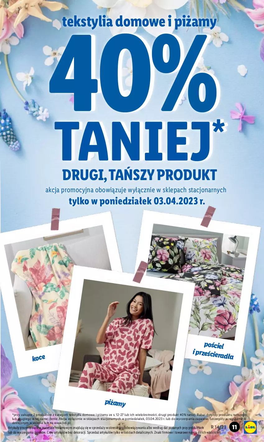 Gazetka promocyjna Lidl - GAZETKA - ważna 03.04 do 08.04.2023 - strona 11 - produkty: Koc, Pościel