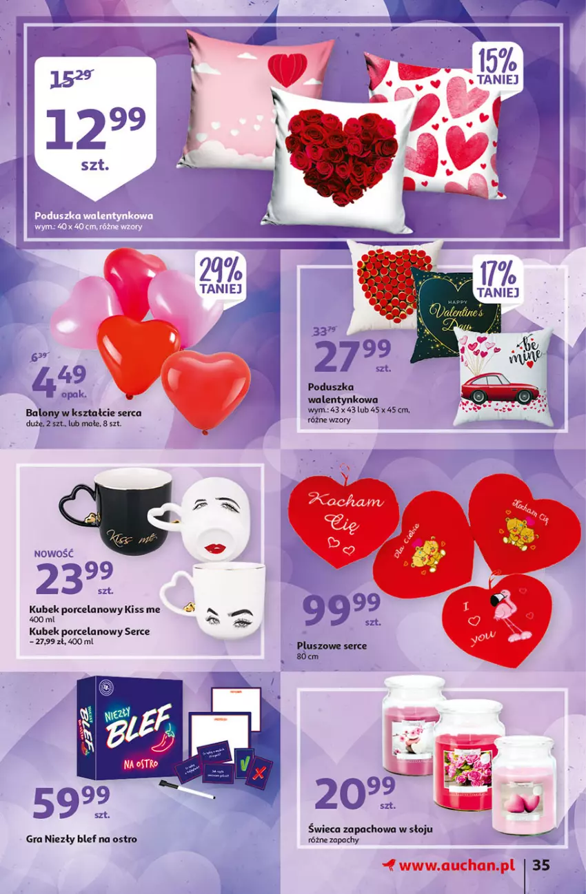 Gazetka promocyjna Auchan - przeNISKIE CENY na 1001 drobiazgów Hipermarkety - ważna 04.02 do 09.02.2022 - strona 35 - produkty: Balony, Gra, Kubek, Poduszka, Por, Ser