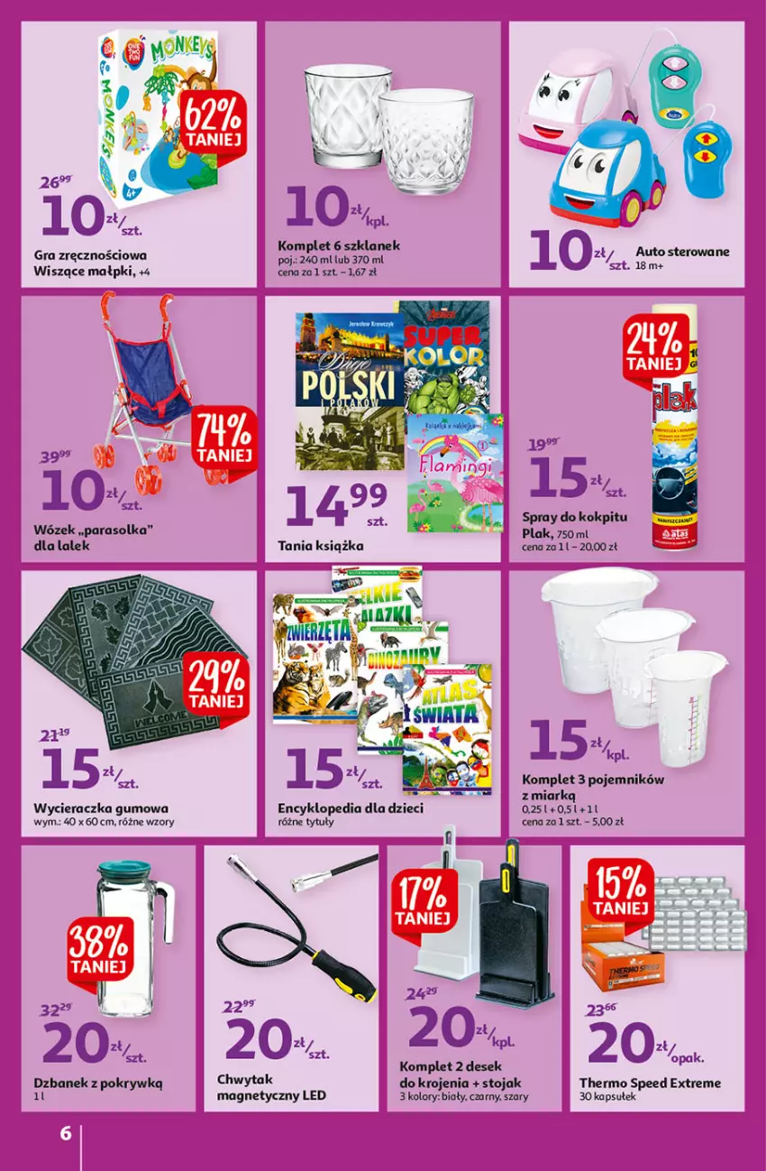 Gazetka promocyjna Auchan - przeNISKIE CENY na 1001 drobiazgów Hipermarkety - ważna 04.02 do 09.02.2022 - strona 6 - produkty: Dzbanek, Gra, Książka, Pojemnik, Stojak, Wycieraczka