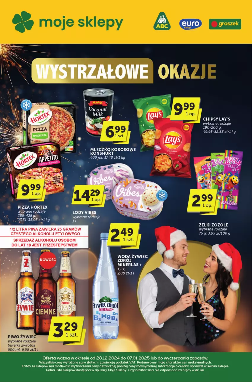 Gazetka promocyjna ABC - ważna 28.12.2024 do 07.01.2025 - strona 1 - produkty: Gra, Hortex, Kokos, Mleczko, Piwa, Pizza, Woda