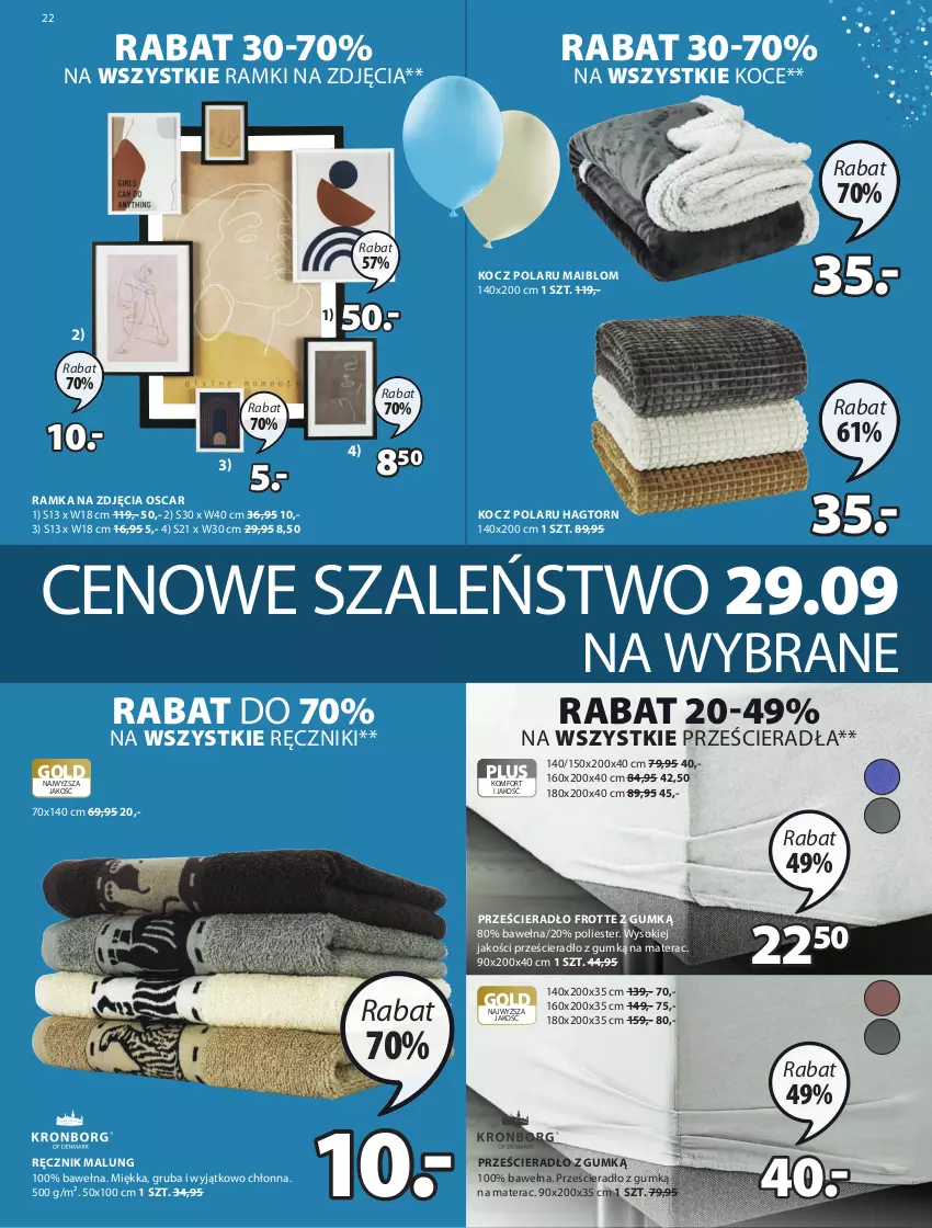 Gazetka promocyjna Jysk - Oferta tygodnia - ważna 29.09 do 12.10.2021 - strona 23 - produkty: Koc, Materac, Prześcieradło, Ramka, Ręcznik, Sok, Szal, Tera, Wełna