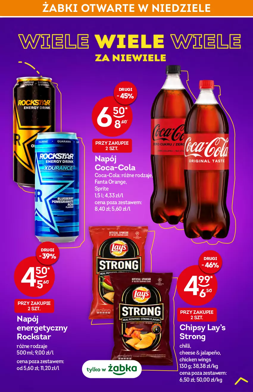 Gazetka promocyjna Żabka - ważna 27.01 do 01.02.2022 - strona 9 - produkty: Chipsy, Coca-Cola, Fa, Fanta, Lay’s, Napój, Napój energetyczny, Sprite