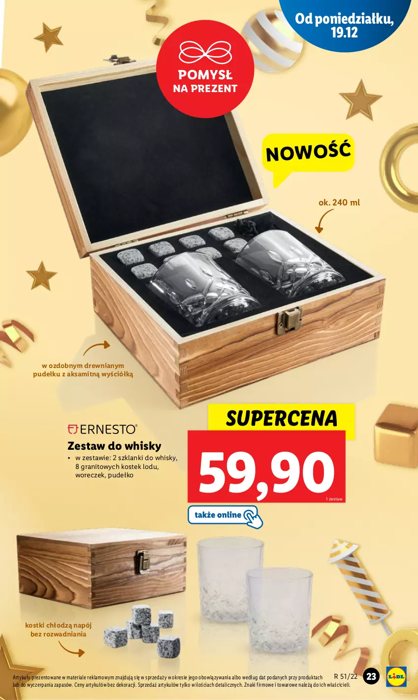 Gazetka promocyjna Lidl - GAZETKA - ważna 19.12 do 24.12.2022 - strona 25 - produkty: Aksam, Gra, Lanki, Napój, Pudełko, Stek, Whisky, Woreczek