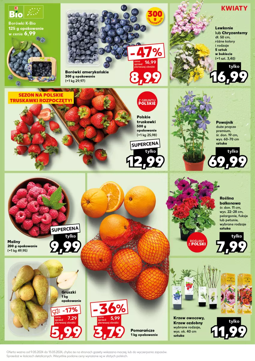 Gazetka promocyjna Kaufland - Kaufland - ważna 13.05 do 15.05.2024 - strona 13 - produkty: Maliny, Pomarańcze, Truskawki