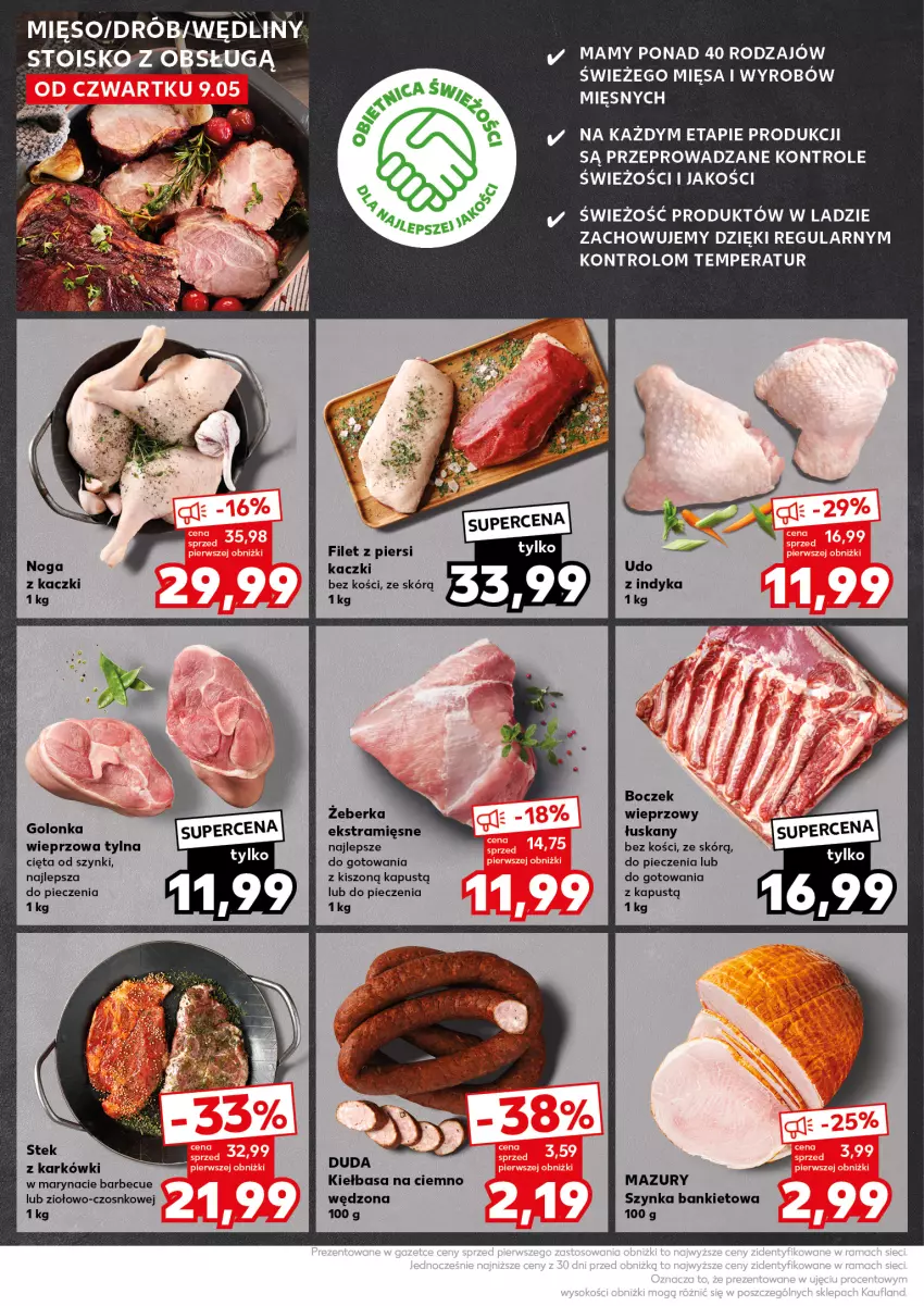 Gazetka promocyjna Kaufland - Kaufland - ważna 13.05 do 15.05.2024 - strona 16 - produkty: Boczek, Boczek wieprzowy, Filet z piersi kaczki, Golonka wieprzowa, Kapustą, Kiełbasa, Noga z kaczki, Piec, Stek, Szynka