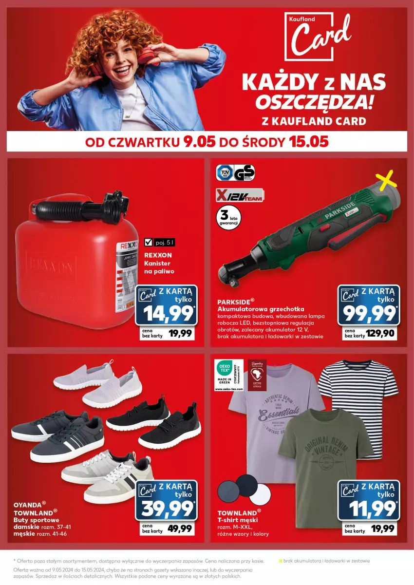 Gazetka promocyjna Kaufland - Kaufland - ważna 13.05 do 15.05.2024 - strona 22 - produkty: Akumulator, Lampa, Lampa robocza LED, Parkside, T-shirt, Top