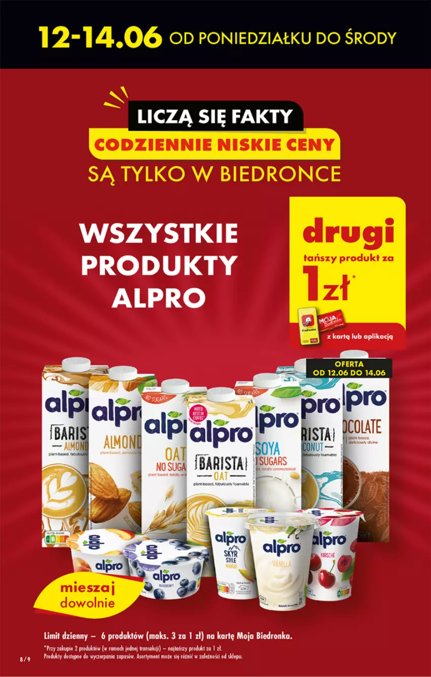 Gazetka promocyjna Biedronka - ważna 12.06 do 17.06.2023 - strona 8 - produkty: Alpro, Dron, Rama, Tran