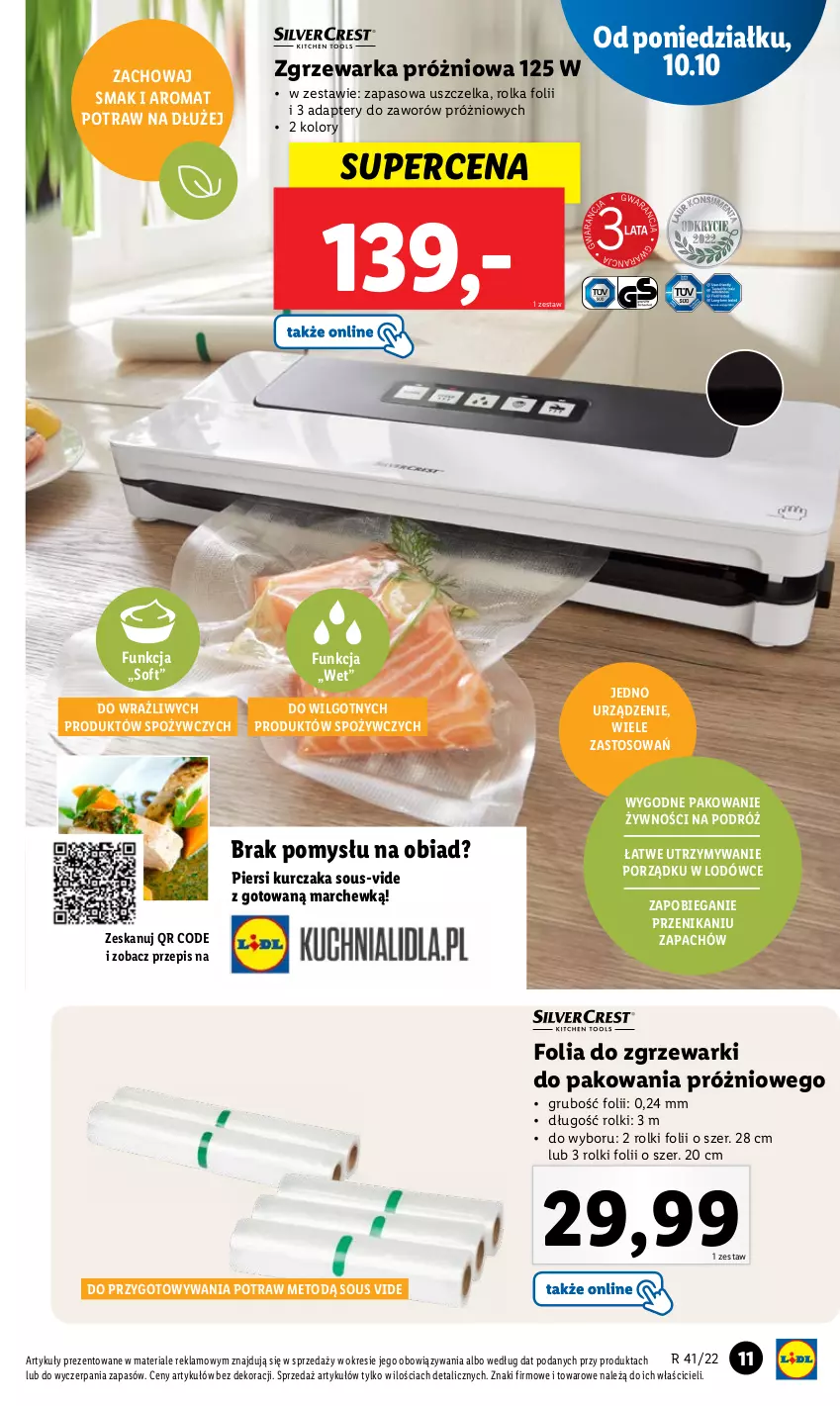 Gazetka promocyjna Lidl - GAZETKA - ważna 10.10 do 15.10.2022 - strona 11 - produkty: Bieganie, Kurczak, LG, Por, Rolki, Warka