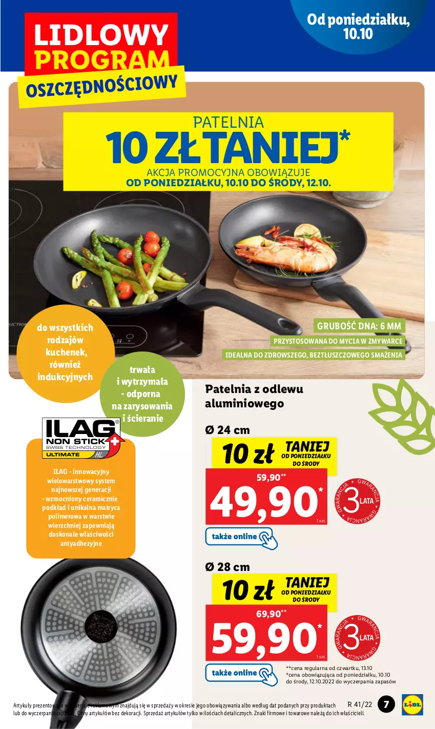 Gazetka promocyjna Lidl - GAZETKA - ważna 10.10 do 15.10.2022 - strona 7 - produkty: Patelnia, Podkład, Por