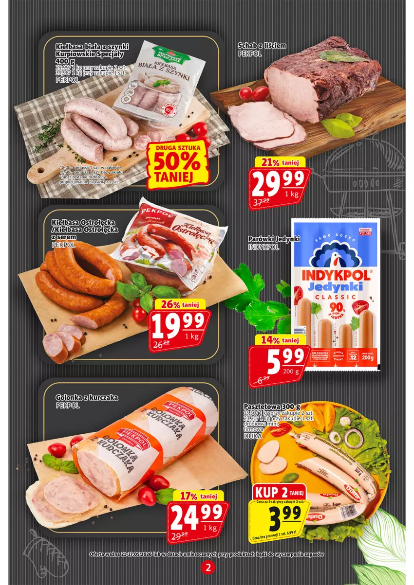 Gazetka promocyjna Prim Market - ważna 21.05 do 27.05.2026 - strona 2 - produkty: Kiełbasa, Kurczak, Pekpol, Ser