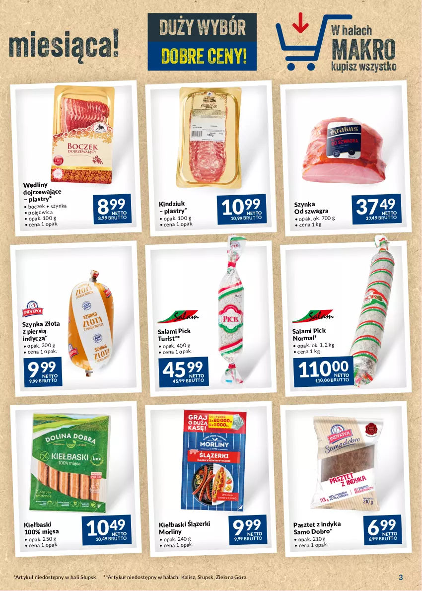 Gazetka promocyjna Makro - Najlepsze oferty - ważna 27.06 do 24.07.2023 - strona 3 - produkty: Boczek, Gra, Kindziuk, Morliny, Pasztet, Pasztet z indyka, Polędwica, Salami, Szynka