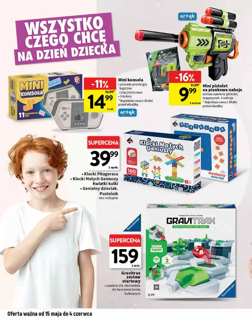 Gazetka promocyjna Intermarche - Gazetka Intermarche - ważna 15.05 do 04.06.2025 - strona 4 - produkty: Dzieci, Gra, Gravitrax, Gry, Klocki, Konsola, LG, Pistolet, Tago, Tera