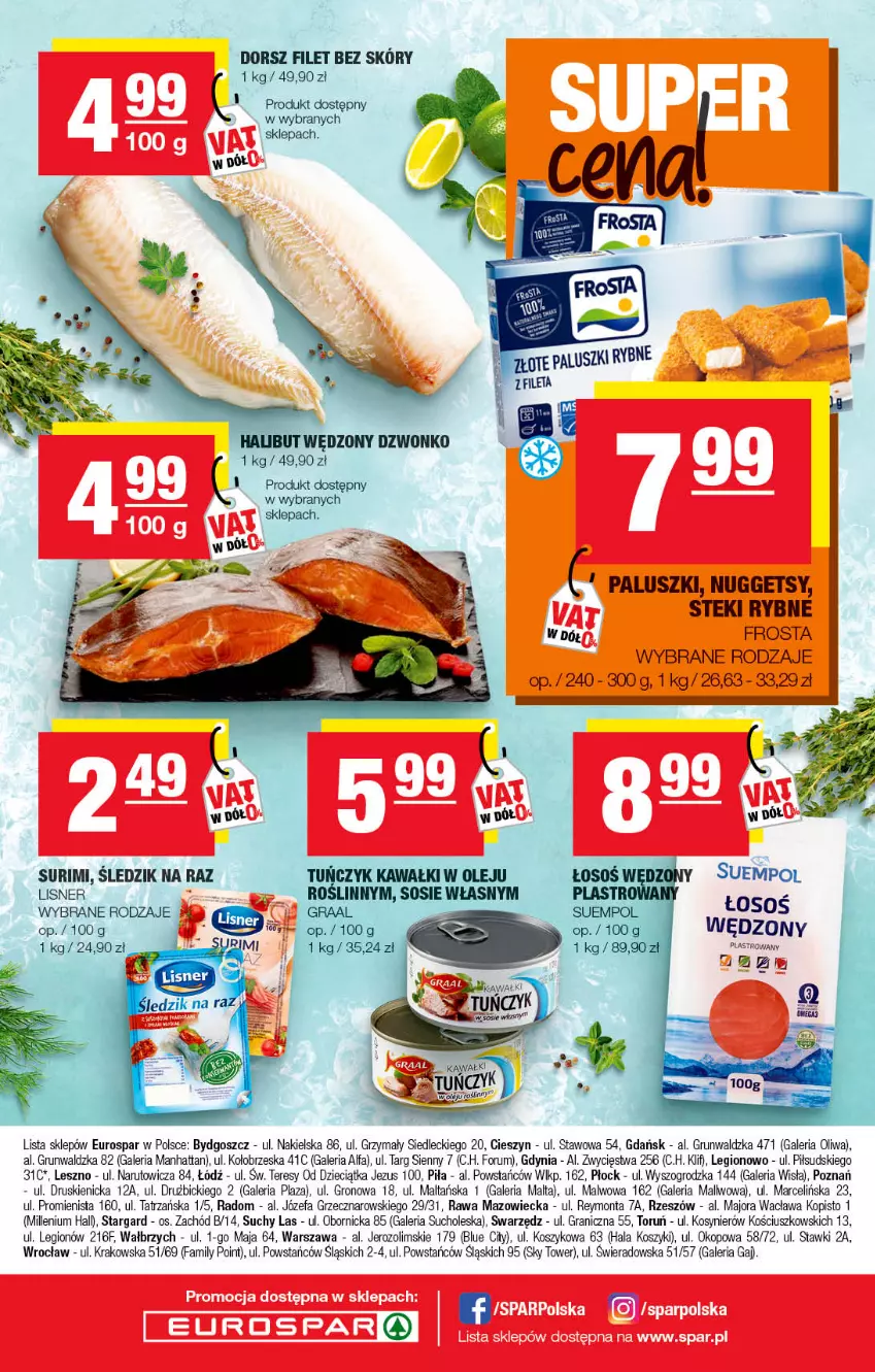 Gazetka promocyjna Spar - EuroSpar - ważna 15.05 do 25.05.2022 - strona 12 - produkty: BIC, Dorsz, Dzieci, Fa, Frosta, Gra, Kosz, Lisner, Rum, Stek, Suempol, Surimi