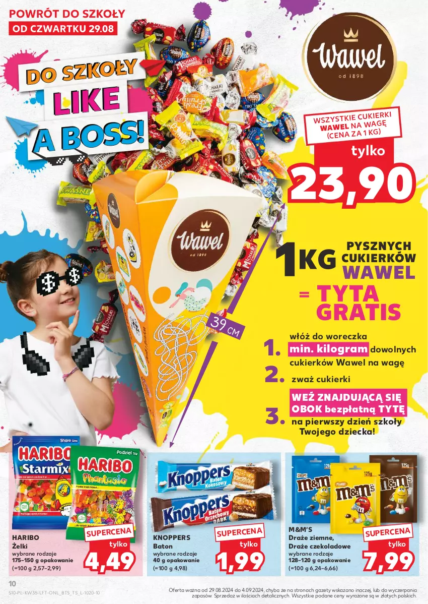 Gazetka promocyjna Kaufland - Gazetka tygodnia - ważna 29.08 do 04.09.2024 - strona 10 - produkty: Baton, Cukier, Cukierki, Gra, Haribo, Knoppers, Wawel