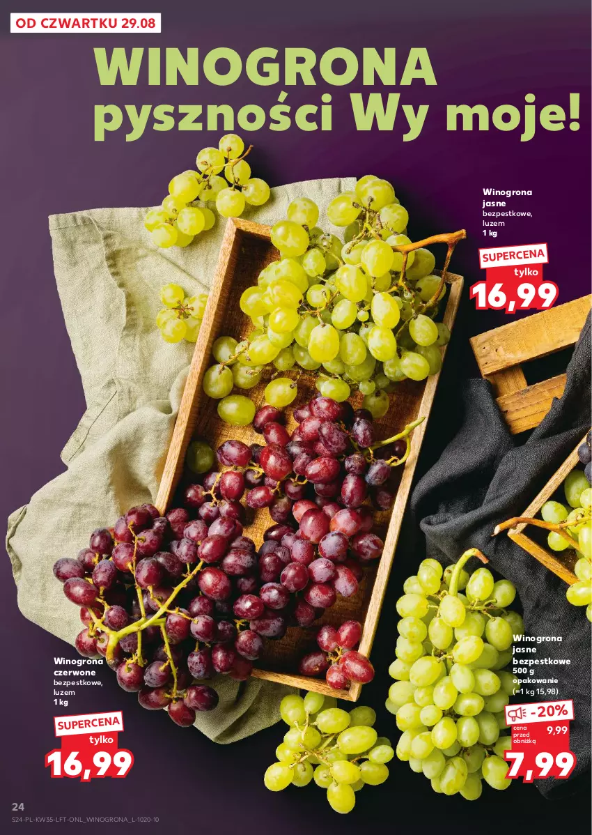 Gazetka promocyjna Kaufland - Gazetka tygodnia - ważna 29.08 do 04.09.2024 - strona 24 - produkty: Wino, Winogrona