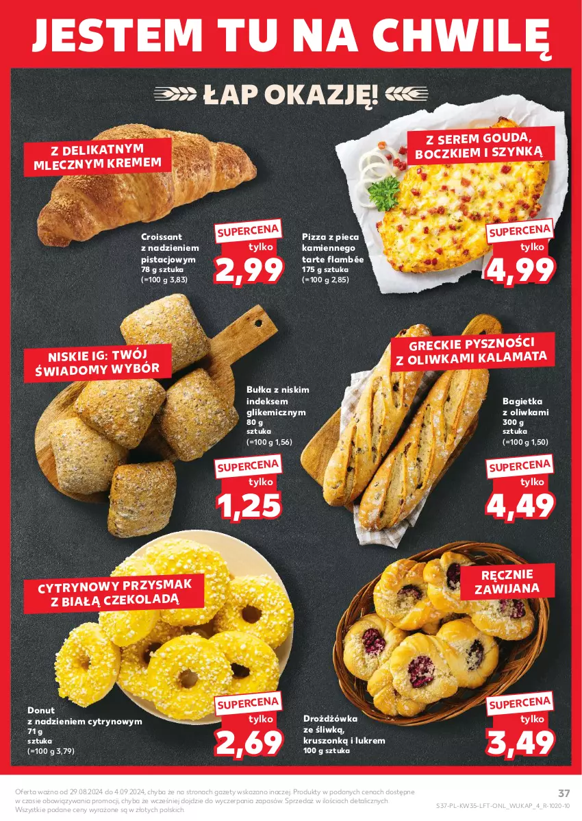 Gazetka promocyjna Kaufland - Gazetka tygodnia - ważna 29.08 do 04.09.2024 - strona 37 - produkty: Bagietka, Bułka, Croissant, Donut, Gouda, Piec, Pizza, Pizza z pieca kamiennego, Ser