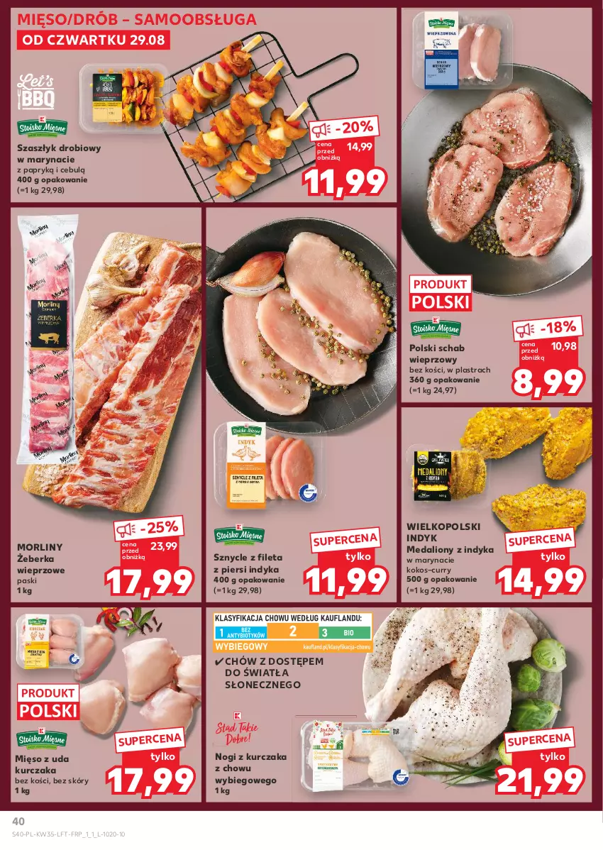 Gazetka promocyjna Kaufland - Gazetka tygodnia - ważna 29.08 do 04.09.2024 - strona 40 - produkty: Drób, Kokos, Kurczak, Lion, Mięso, Mięso z uda kurczaka, Morliny, Schab wieprzowy