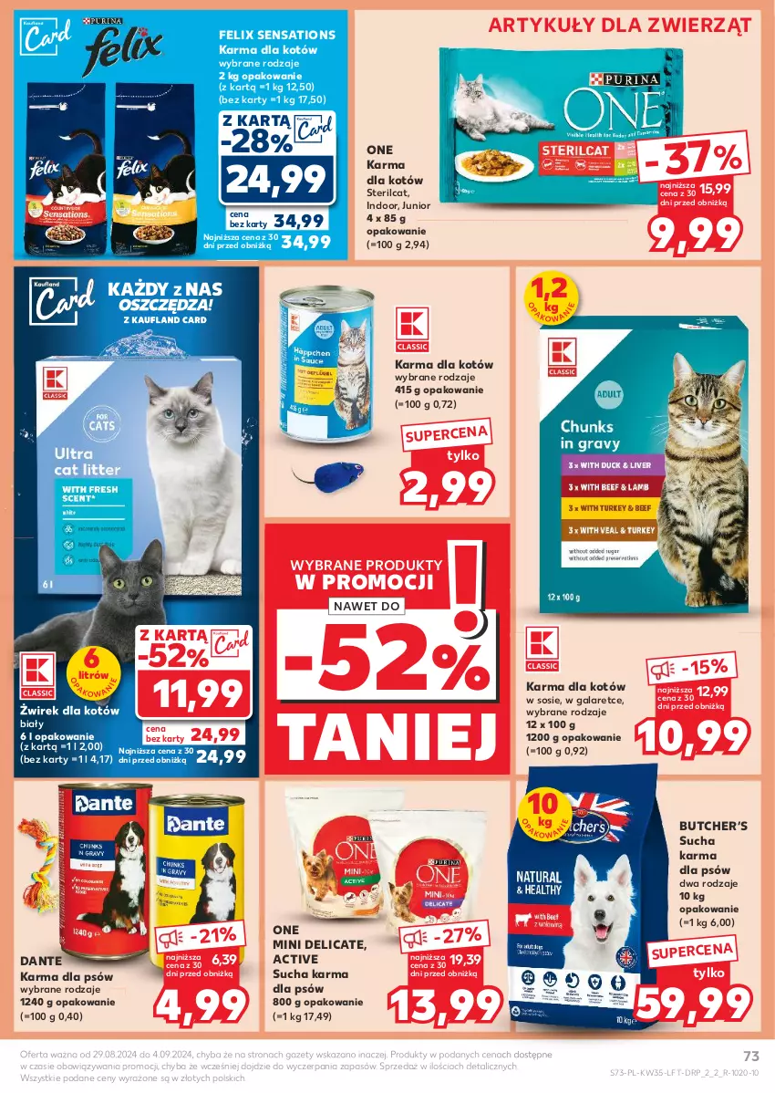 Gazetka promocyjna Kaufland - Gazetka tygodnia - ważna 29.08 do 04.09.2024 - strona 73 - produkty: Felix, Gala, Sati, Sos, Sucha karma