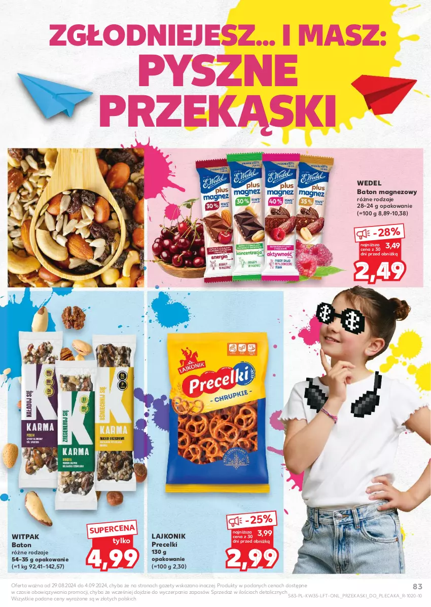 Gazetka promocyjna Kaufland - Gazetka tygodnia - ważna 29.08 do 04.09.2024 - strona 83 - produkty: Baton, Kask, Lajkonik, Magnez, Plecak, Precelki