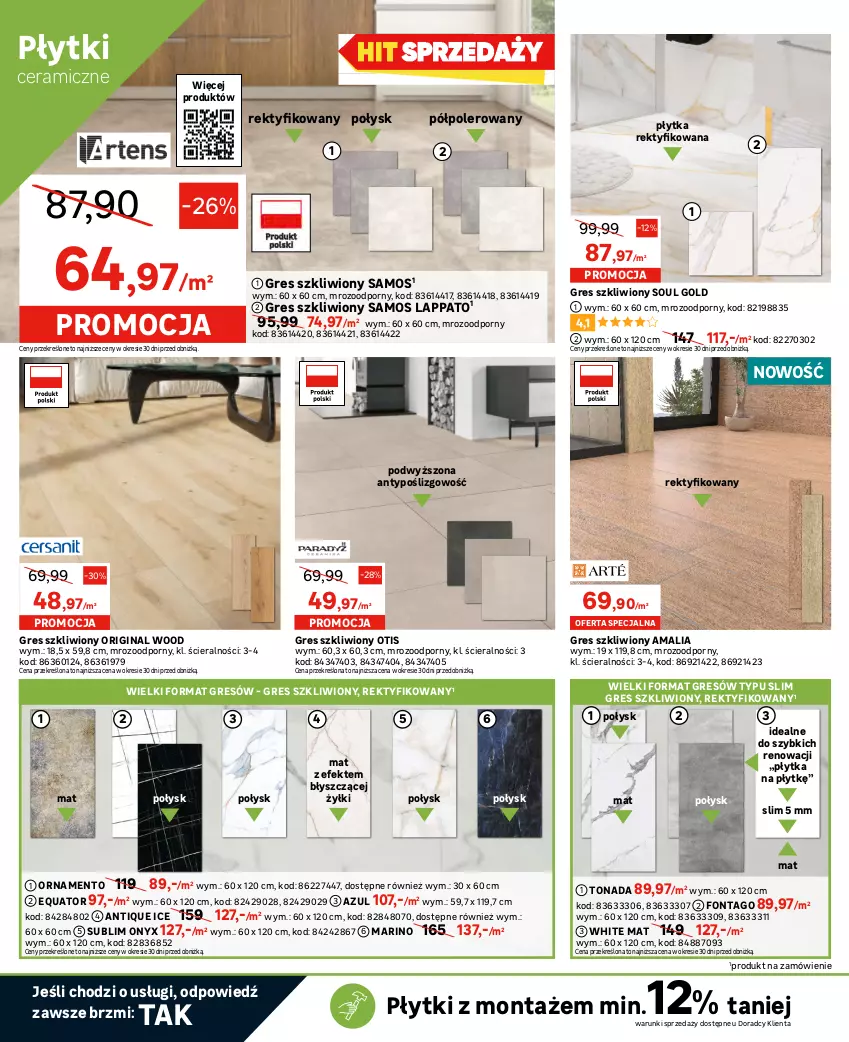 Gazetka promocyjna Leroy Merlin - Gazetka Leroy Merlin - ważna 12.07 do 01.08.2023 - strona 28 - produkty: Cement, Gin, Glazura, Gres, Gres szkliwiony, Lazur, Obraz, Płytka, Por, Sport, Tago, Tran