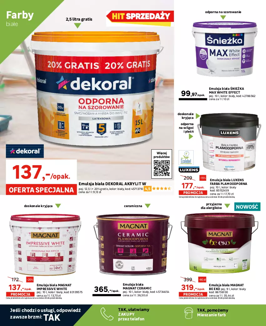 Gazetka promocyjna Leroy Merlin - Gazetka Leroy Merlin - ważna 12.07 do 01.08.2023 - strona 32 - produkty: Dekoral, Emulsja, Fa, Gra, Lakier, LG, Luxens, Magnat Ceramic, Olej, Por, Sport, Szal, Telefon, Tran