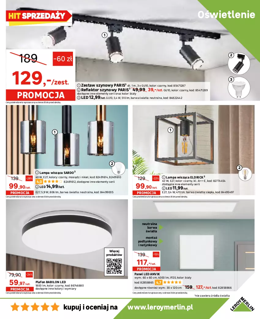 Gazetka promocyjna Leroy Merlin - Gazetka Leroy Merlin - ważna 12.07 do 01.08.2023 - strona 37 - produkty: Drzwi, Klamka, Lampa, Lampa wisząca, Plafon, Por, Reflektor, Ser, Sok