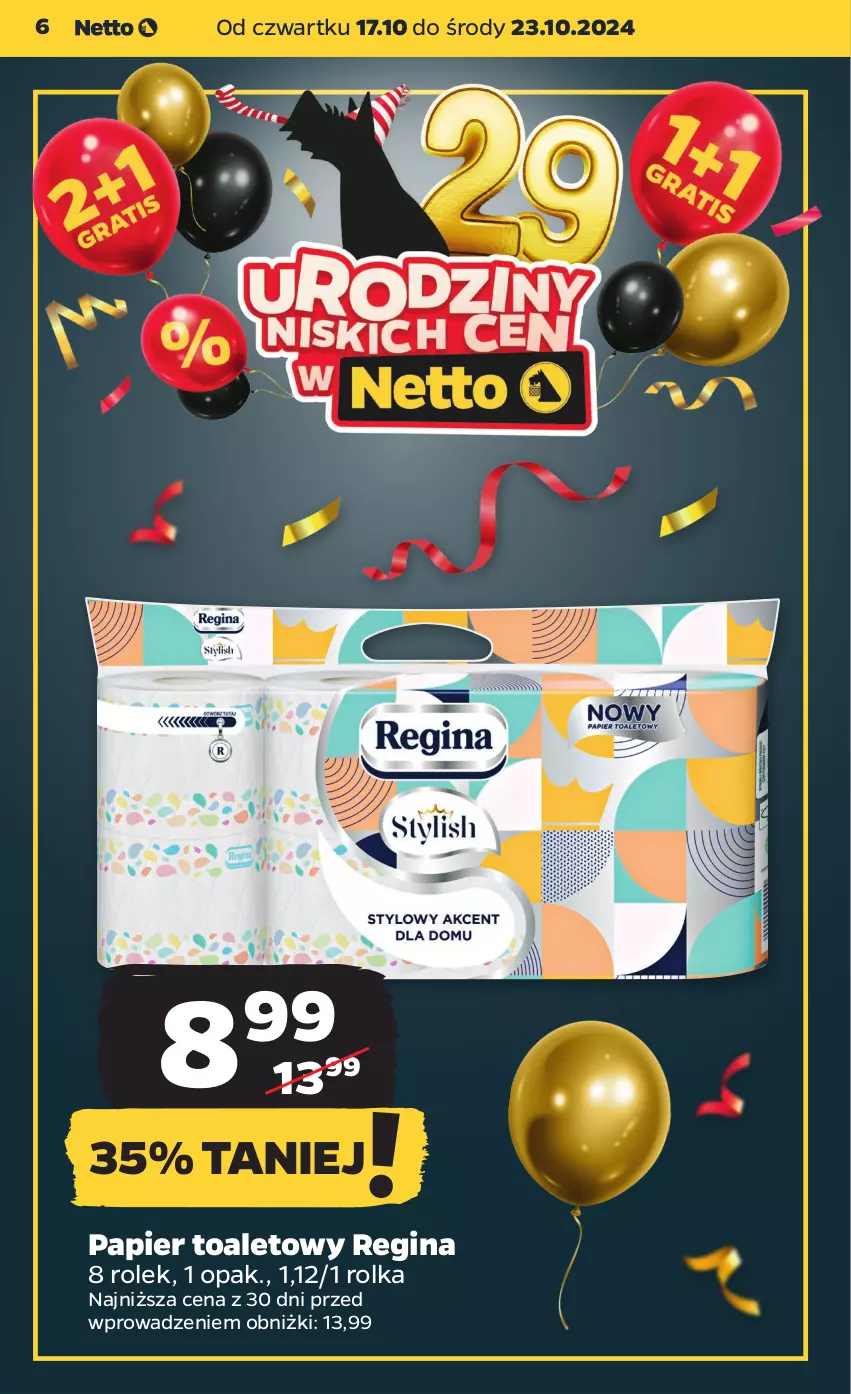 Gazetka promocyjna Netto - Artykuły spożywcze - ważna 17.10 do 23.10.2024 - strona 6 - produkty: Gin, Papier, Papier toaletowy