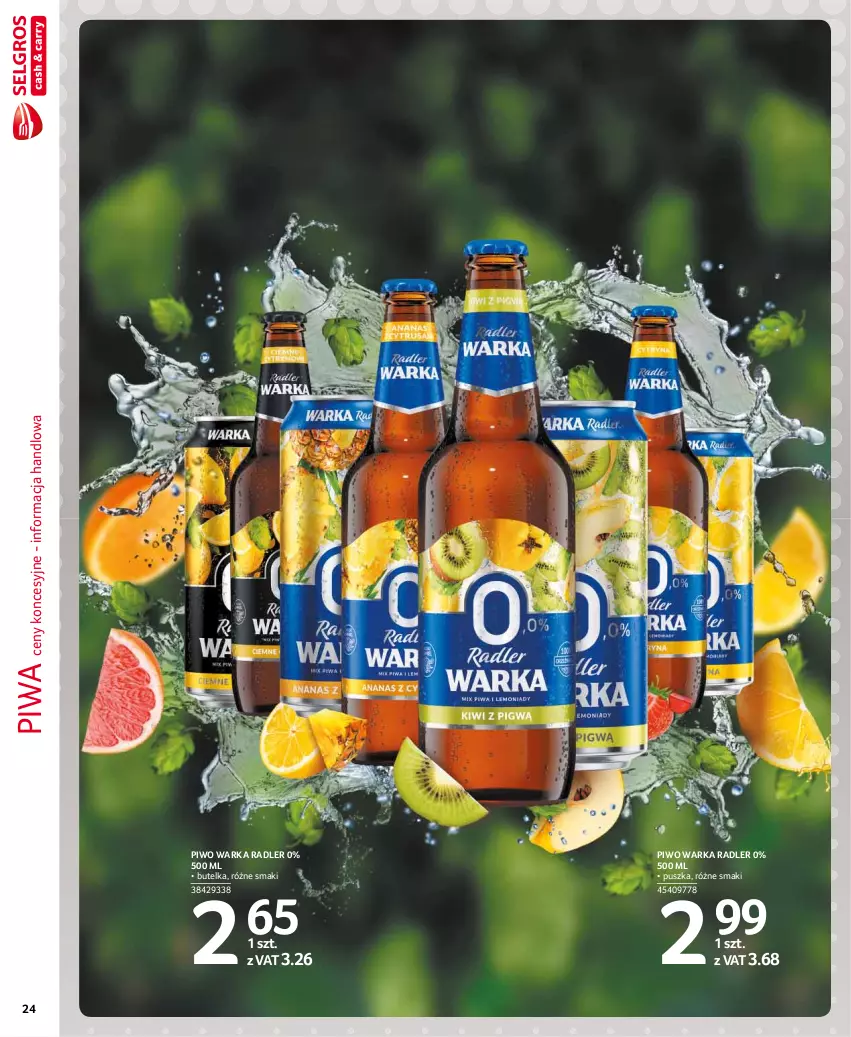 Gazetka promocyjna Selgros - Extra Oferta - ważna 01.04 do 30.04.2021 - strona 24 - produkty: Piwa, Piwo, Radler, Warka