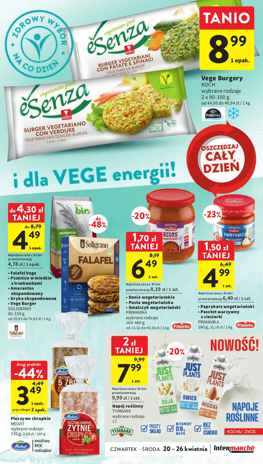 Gazetka promocyjna Intermarche - Gazetka Intermarche - ważna 20.04 do 26.04.2023 - strona 25 - produkty: Burger, Chrupki, Fa, Gra, Gry, Koc, Melvit, Napój, Napój roślinny, Papryka, Paprykarz, Pasztet, Piec, Pieczywo, Pieczywo chrupkie, Prima, Primavika, Soligrano, Tymbark