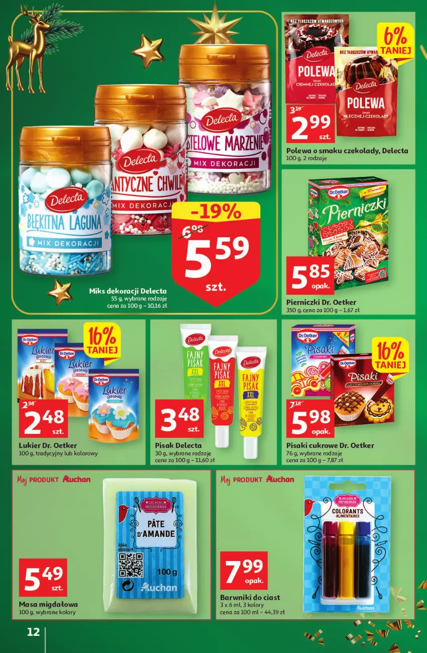 Gazetka promocyjna Auchan - Gazetka Magia Mikołajkowa Auchan Hipermarket - ważna 01.12 do 07.12.2022 - strona 12 - produkty: Delecta, Dr. Oetker, Gin