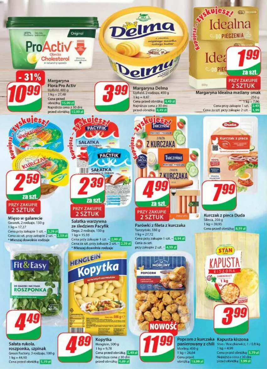 Gazetka promocyjna Dino - ważna 29.11 do 05.12.2023 - strona 10 - produkty: Delma, Fa, Gala, Margaryna, Mięso, Mięso w galarecie, Piec, Roszponka, Szpinak