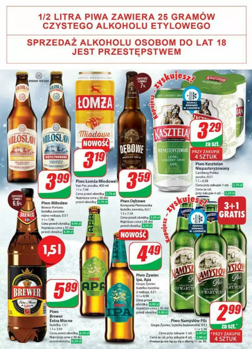 Gazetka promocyjna Dino - ważna 29.11 do 05.12.2023 - strona 14 - produkty: Carlsberg, Fortuna, Namysłów, Piwo, Pur