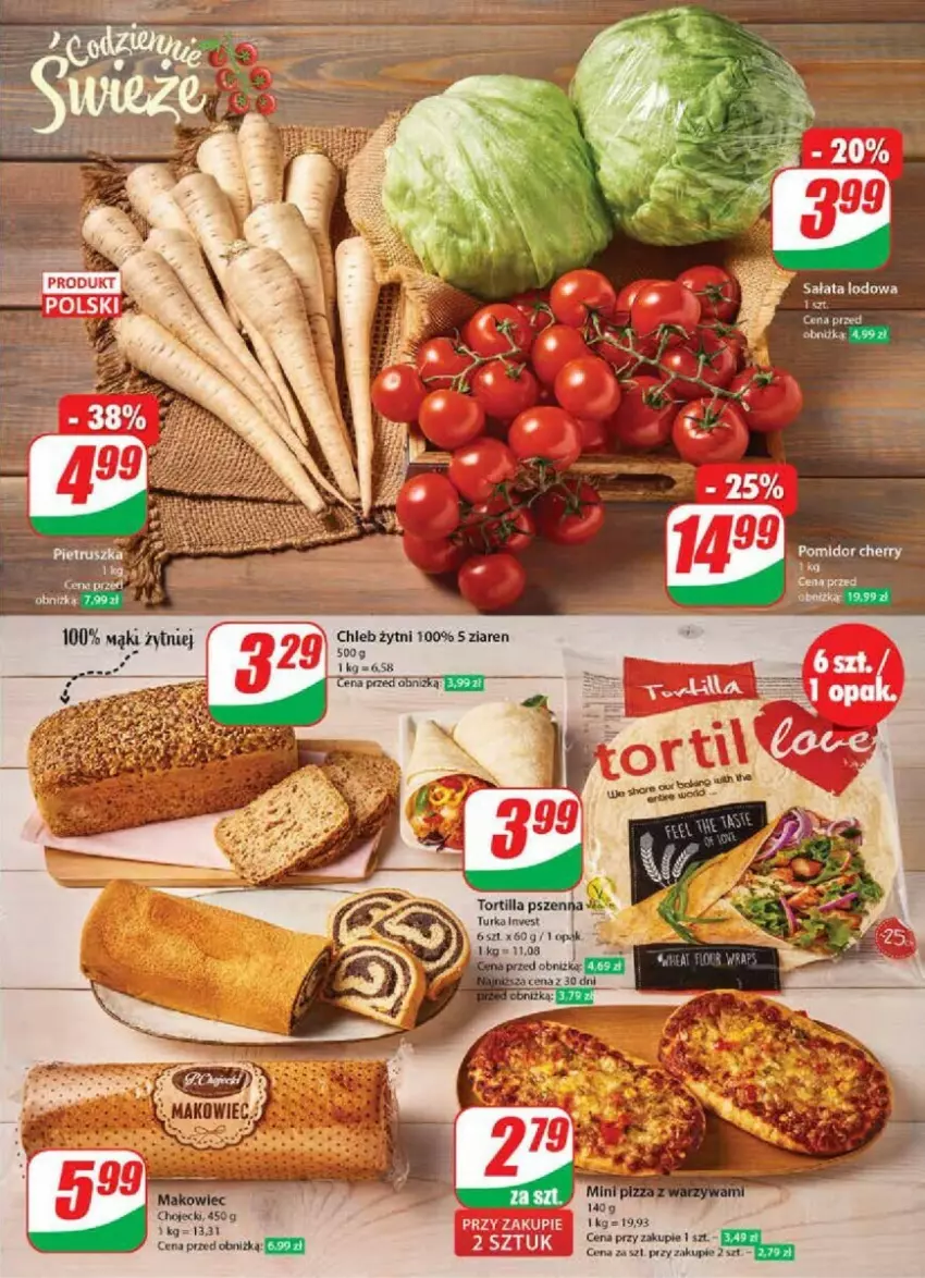 Gazetka promocyjna Dino - ważna 29.11 do 05.12.2023 - strona 7 - produkty: Makowiec, Sałat, Sałata lodowa, Tortilla