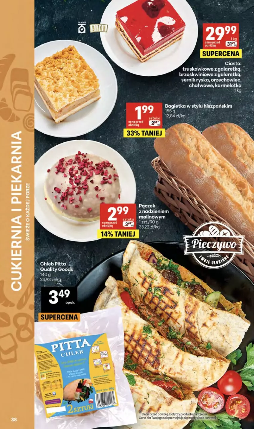Gazetka promocyjna Delikatesy Centrum - Franczyza DC19 Czwartek - ważna 07.05 do 13.05.2026 - strona 38 - produkty: Bagietka, Chleb, Cukier, Gala, Por, Ser