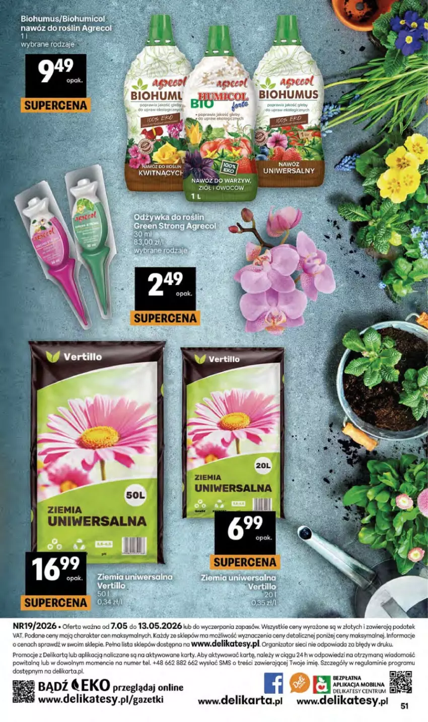 Gazetka promocyjna Delikatesy Centrum - Franczyza DC19 Czwartek - ważna 07.05 do 13.05.2026 - strona 51 - produkty: Biohumus, Gra, Mobil, Mus, Nawóz, Odżywka, Rum