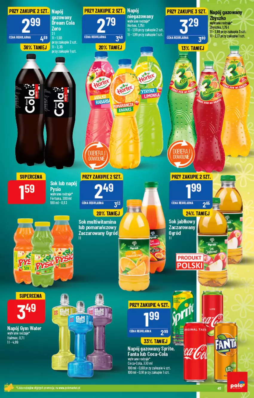 Gazetka promocyjna PoloMarket - Gazetka pomocyjna - ważna 30.03 do 05.04.2022 - strona 41 - produkty: Coca-Cola, Fa, Fanta, Napój, Napój gazowany, Sprite