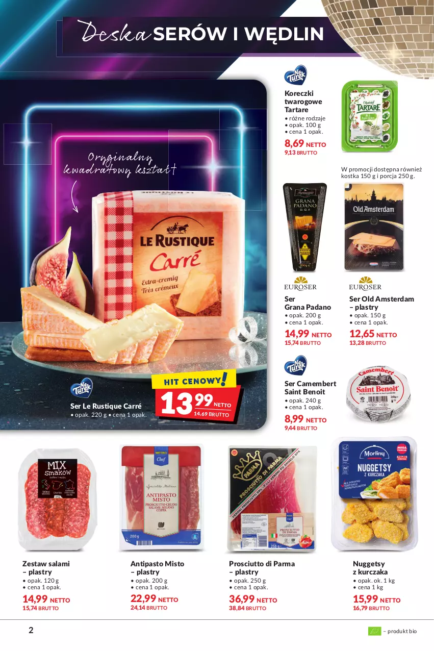 Gazetka promocyjna Makro - [Oferta specjalna] Razem rozpocznijmy Nowy Rok - ważna 27.12.2021 do 05.01.2022 - strona 2 - produkty: Camembert, Deska serów, Gin, Gra, Kurczak, Por, Prosciutto, Rust, Salami, Ser, Tarta, Tartare