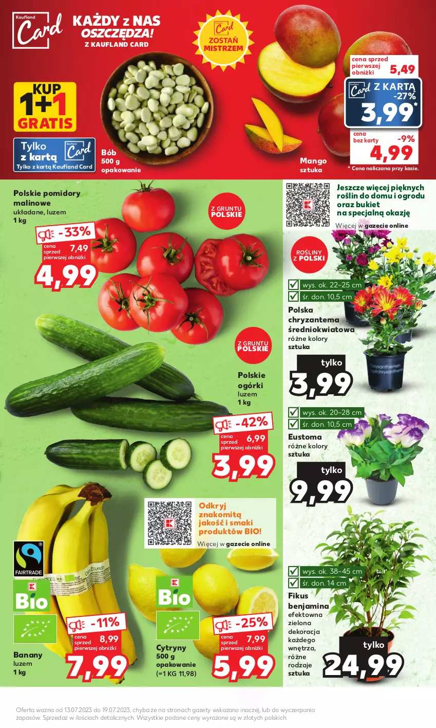 Gazetka promocyjna Kaufland - Mocny Start - ważna 17.07 do 19.07.2023 - strona 7 - produkty: Banany, Bukiet, Chryzantema, Cytryny, Gra, Grunt, Mango, Pomidory