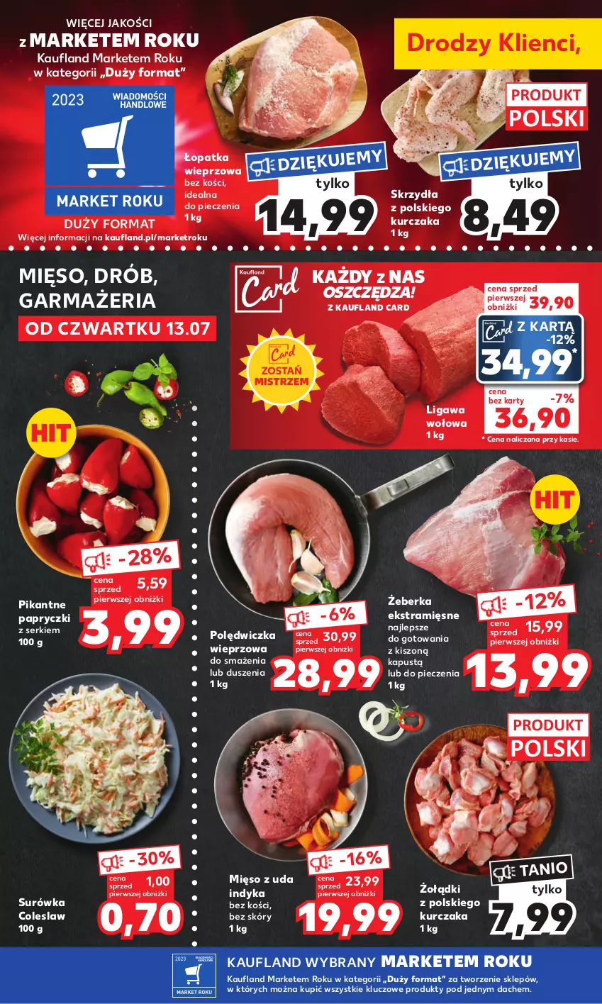 Gazetka promocyjna Kaufland - Mocny Start - ważna 17.07 do 19.07.2023 - strona 8 - produkty: Drób, Kapustą, Kurczak, Mięso, Piec, Polędwiczka wieprzowa, Ser, Surówka, Surówka coleslaw