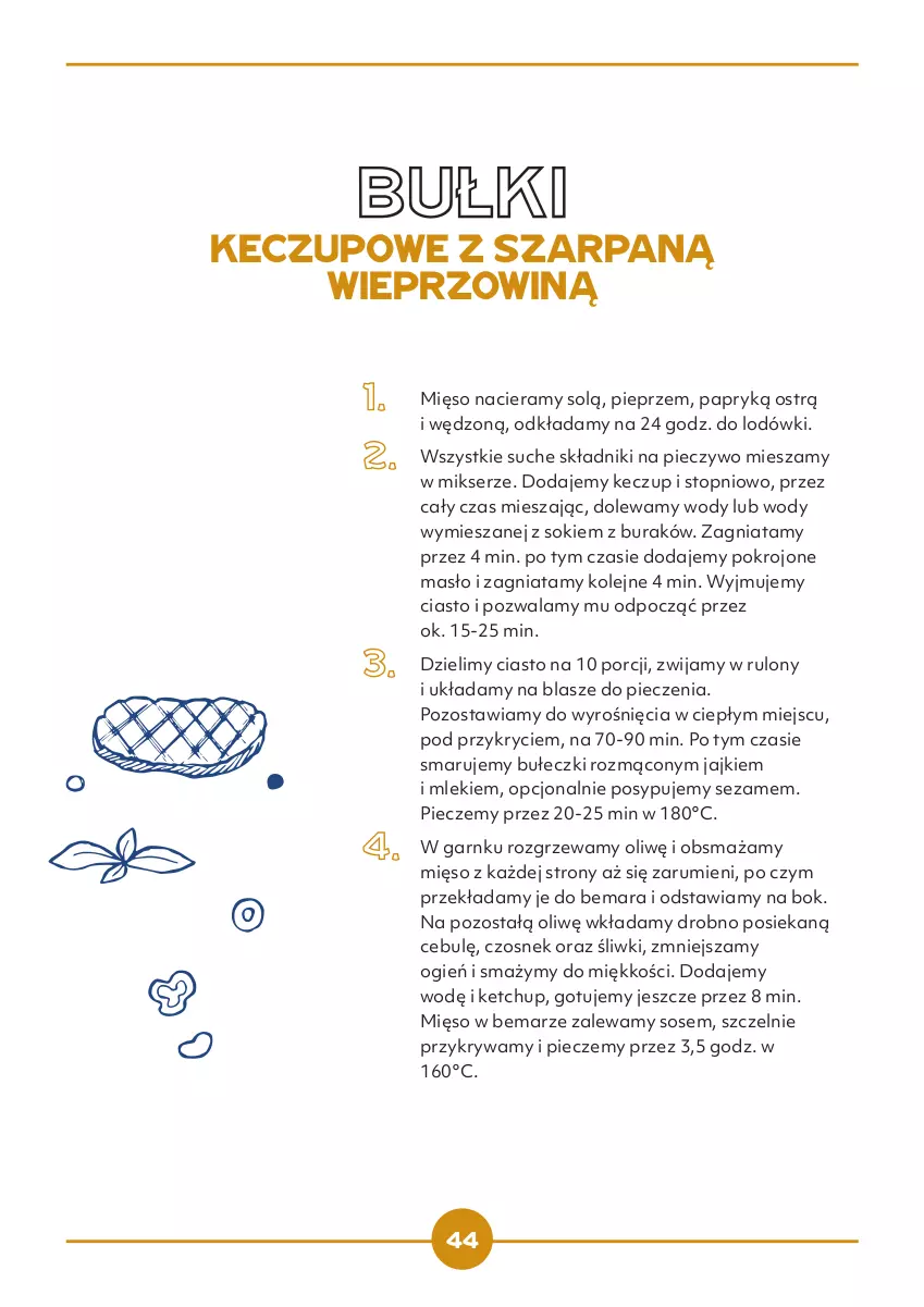 Gazetka promocyjna Makro - [Oferta specjalna] Lubię to z grilla - ważna 30.05 do 30.09.2022 - strona 44 - produkty: Bułeczki, Cebula, Cebula czerwona, Czosnek, Drożdże, Karkówka wieprzowa, Ketchup, Mąka, Masło, Mięso, Mikser, Mleko, Mleko w proszku, Ogórek, Olej, Papryka, Papryka wędzona, Piec, Pieczywo, Pieprz, Por, Rum, Sałat, Sałatka, Ser, Sezam, Sok, Sól, Sos, Syrop, Top, Woda