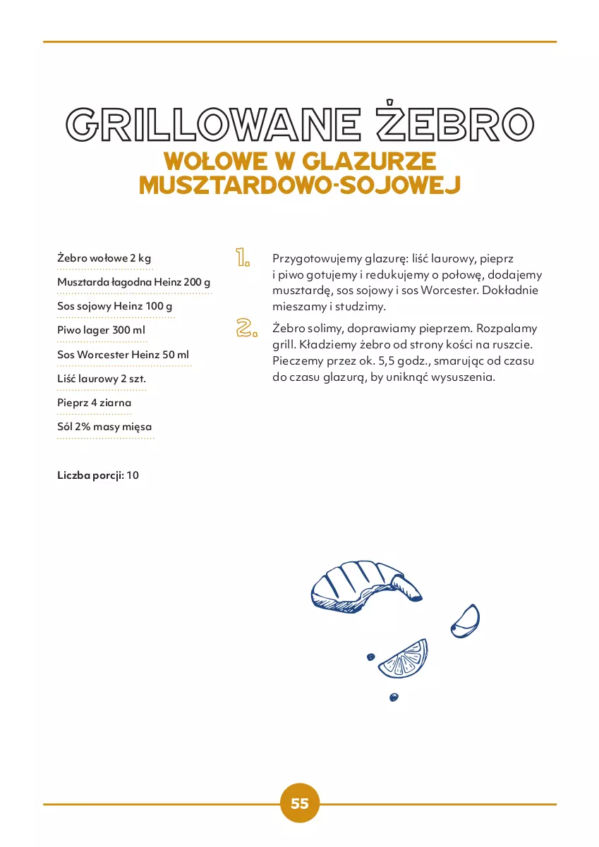 Gazetka promocyjna Makro - [Oferta specjalna] Lubię to z grilla - ważna 30.05 do 30.09.2022 - strona 55 - produkty: Cebula, Cukier, Cytryny, Czosnek, Grejpfrut, Grill, Heinz, Kolendra, Laur, Lazur, Mięso, Mus, Musztarda, Olej, Papier, Piec, Pieprz, Piwo, Por, Przyprawy, Ręcznik, Sok, Sól, Sól himalajska, Sos, Sos sojowy, Stek, Top