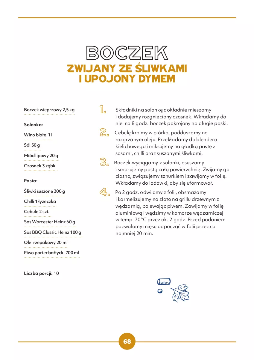 Gazetka promocyjna Makro - [Oferta specjalna] Lubię to z grilla - ważna 30.05 do 30.09.2022 - strona 68 - produkty: Blender, Boczek, Boczek wieprzowy, Cukier, Cukier trzcinowy, Cytryny, Czosnek, Grill, Heinz, Lanki, Masło, Miód, Olej, Olej rzepakowy, Piwo, Por, Ser, Ser twarogowy, Sok, Sól, Solan, Sos, Wino, Wino białe