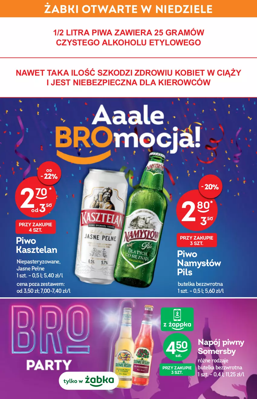 Gazetka promocyjna Żabka - ważna 02.02 do 08.02.2022 - strona 14 - produkty: Gra, Kasztelan, Namysłów, Napój, Piec, Piwa, Piwo, Somersby