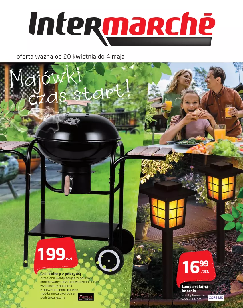 Gazetka promocyjna Intermarche - Majówka - ważna 20.04 do 04.05.2022 - strona 1 - produkty: Grill, Lampa, Latarnia, Półka