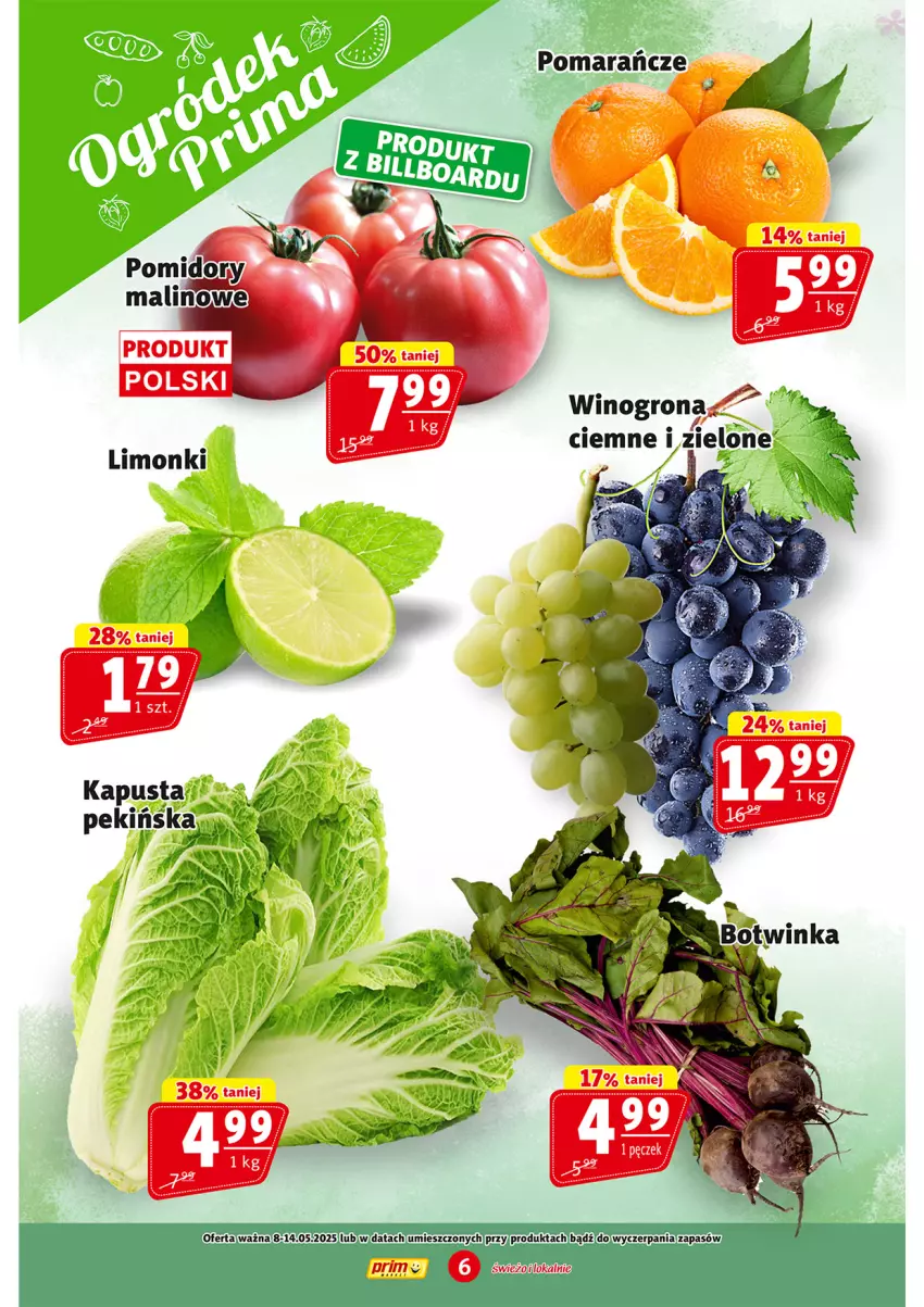 Gazetka promocyjna Prim Market - ważna 02.05 do 07.05.2025 - strona 6 - produkty: Pomarańcze, Wino, Winogrona