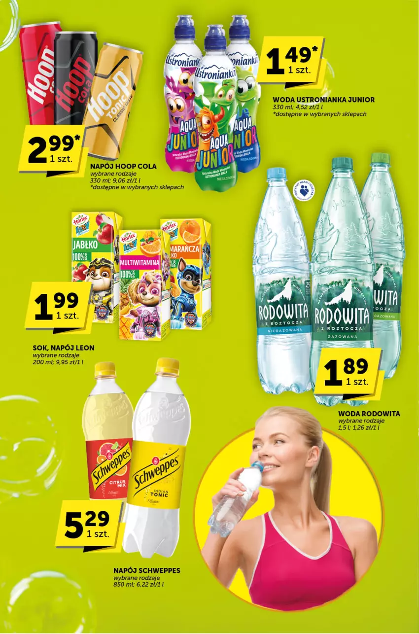 Gazetka promocyjna ABC - ważna 31.05 do 11.06.2024 - strona 24 - produkty: Hoop, Leon, Napój, Schweppes, Sok, Woda