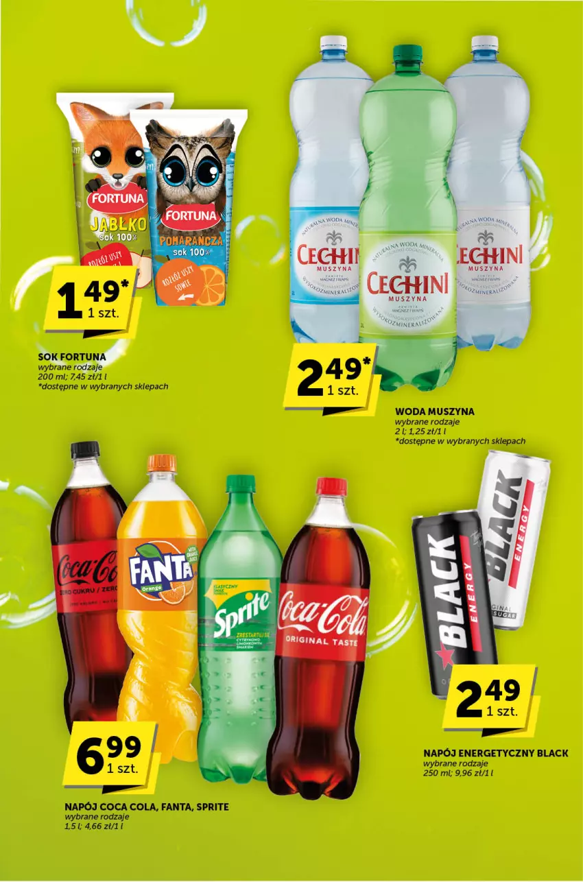 Gazetka promocyjna ABC - ważna 31.05 do 11.06.2024 - strona 25 - produkty: Fa, Fanta, Lack, Mus, Napój, Napój energetyczny, Sprite, Szyna, Woda